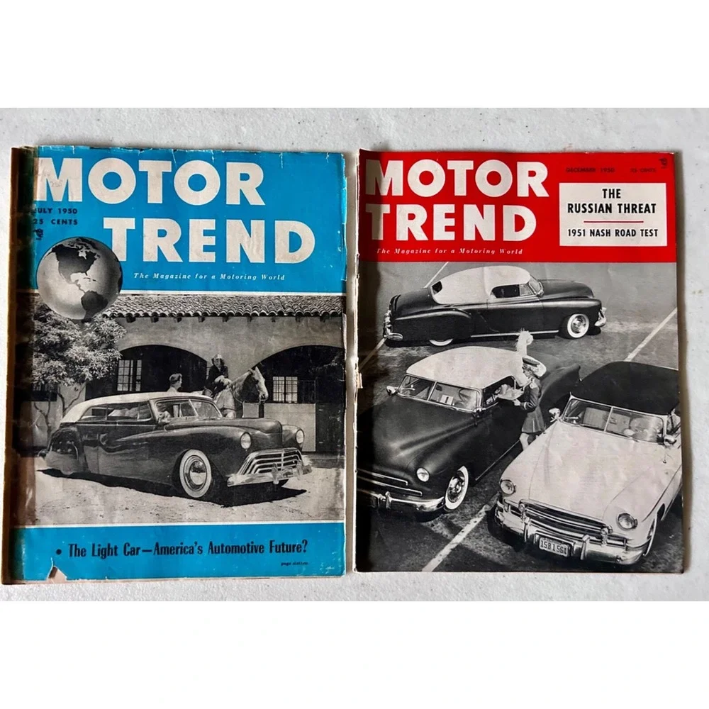Motor Trend‎ Magazine May 1951 July and December Set of 3